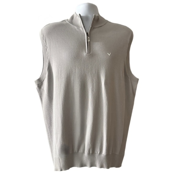 Callaway Sleeveless Quarter Zip - Gray Golf Vest - XL - Great Condition - Picture 1 of 10